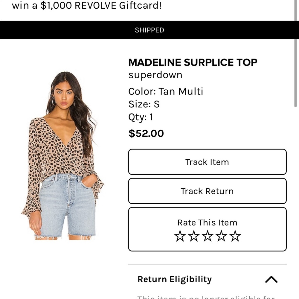 Super down Madeline Surplice Top - Size S